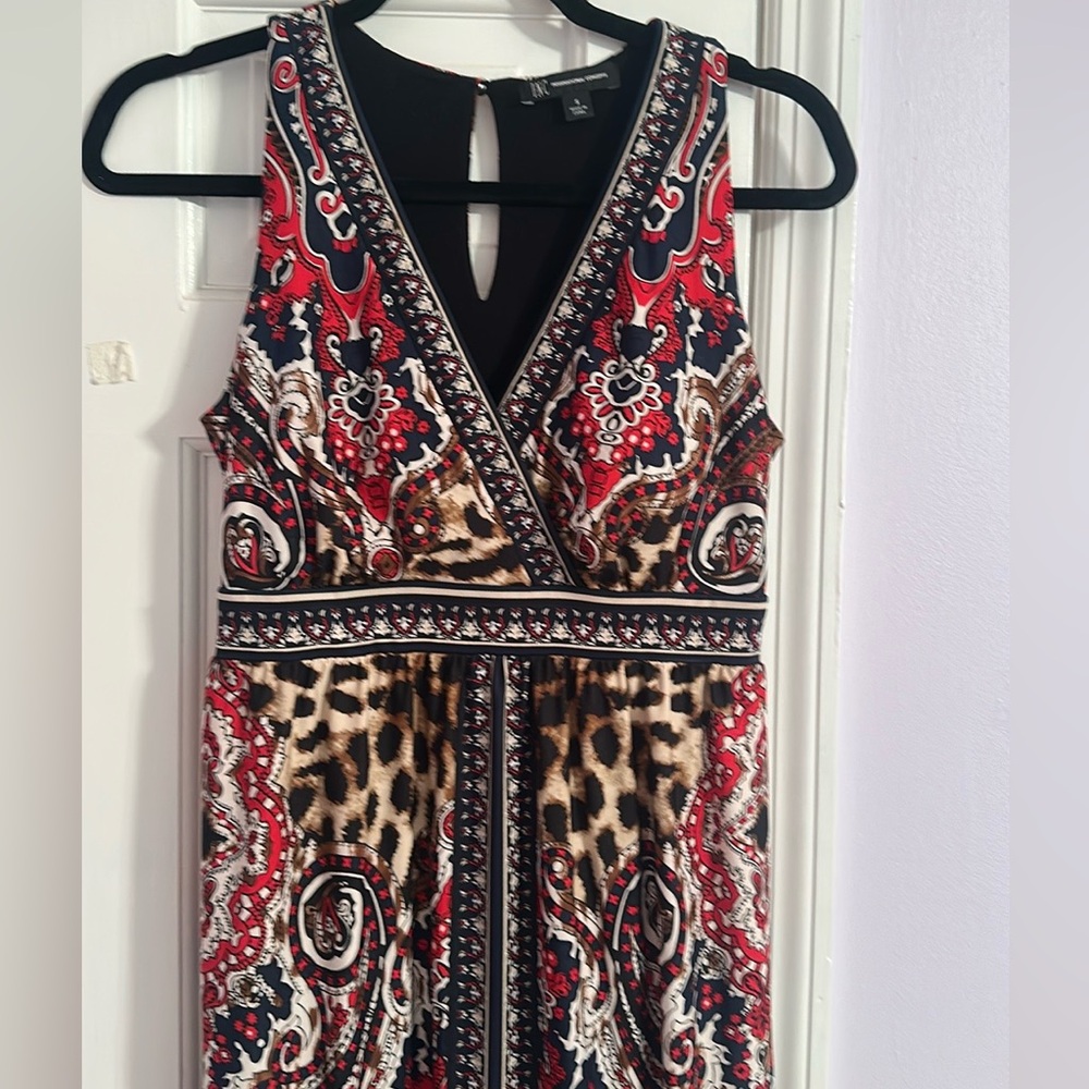 INC International Concepts Red and Black Paisley Maxi Dress